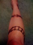 My leg tattoo from the front